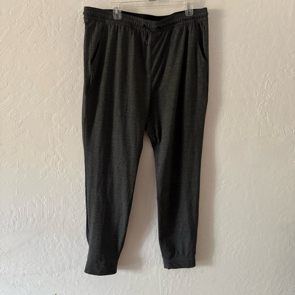 01.Algo Men XL Performance Jersey Sweatpant Jogger Dark‎ Grey Pocket UV MGA10054